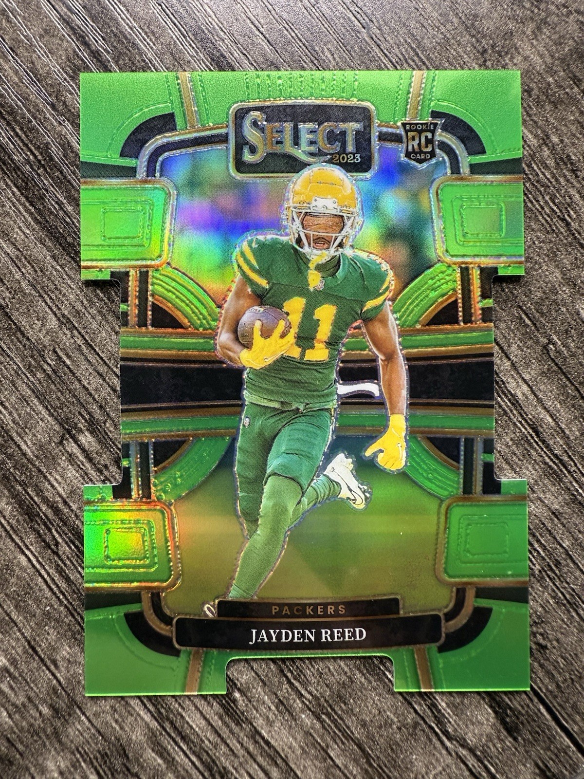 2023 Select Jayden Reed RC Neon Green Prizm Die Cut Concourse #/599