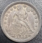 1853 Seated Liberty Silver Dime 10c WITH ARROWS Choice Original XF US Type Coin