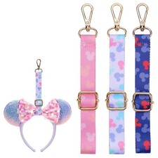 EQVYG 3PCS Mouse Ear Holder for Backpack Theme Park Trip 3 PCS, Pink Purple