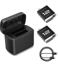 GoPro Hero 12 11 10 9 Batteries 1800mAH w/ Charging Station Battery (2-PACK) NEW