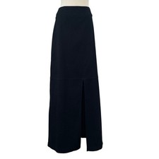 Vintage 90s Basics by Canvasbacks USA Black Skirt Women's 32 Waist Maxi Stretch