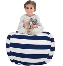 Stuffed Animal Storage Bean Bag Chair Cover Only for Kids Girls Toddler, Large B