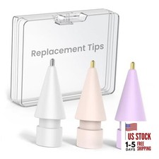 3 Pack Replacement Tips Compatible with Apple Pencil White Pink Lavender