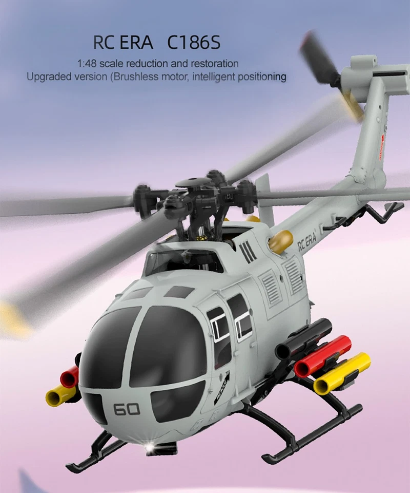 RC ERA C186S BO105 RC-Hubschrauber 4CH Optical Flow Positioning 6-Axis Gyro - Bild 4 von 4