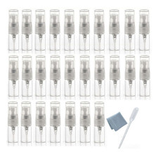 30 Pcs 2ml Mini Clear Glass Spray Bottles Empty Perfume Sample Bottles