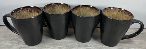 Mikasa Gourmet Basics Linden Stoneware Mugs Cups - Set of 4