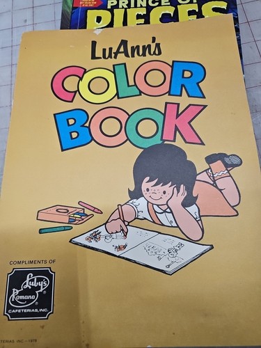 Lubys Cafeteria Luann's Coloring Book Very Rare