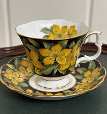 Royal Albert ROSE of SHARON Bone China England Bouquet Series Teacup & Saucer