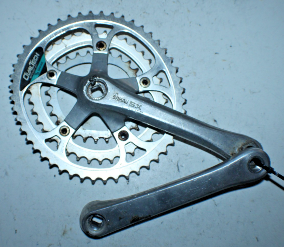 Sakae SX Triple Crankset Silver 175mm 48/38/28T JIS BCD104/74