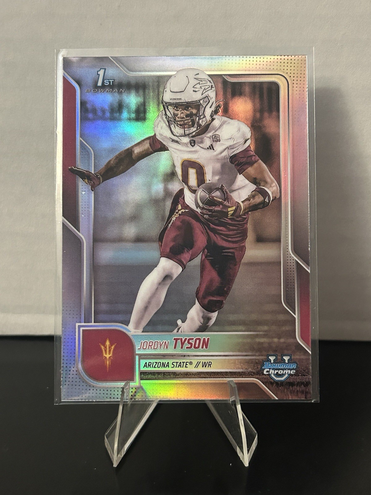 Jordyn Tyson 2025 Bowman Chrome U University Refractor 1st RC Card #31