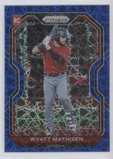 2021 Panini Prizm Blue Velocity Prizm Wyatt Mathisen #84 2t9
