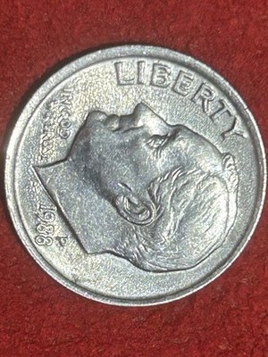 1988 P-Roosevelt Dime Coin Rare Double Major Error US Dime DDO OC Strike Unique