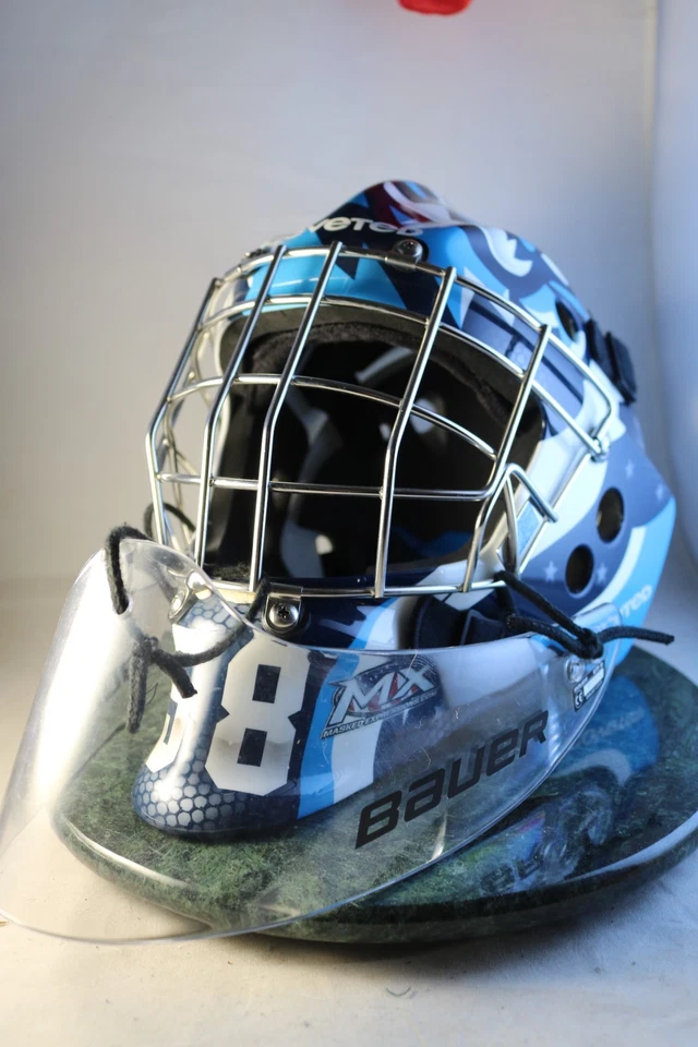 MASCARILLA DE PORTERO PERSONALIZADA BAUER NME7 SENIOR AJUSTE MEDIO 2 CODICIADA HECC/CSA Foto 4 de 4