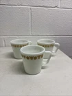 Pyrex Butterfly Gold Coffee Mugs Milk Glass With Gold Accent Vintage