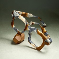 Marble Multicolor Acetate Eyeglasses Artistic Pattern Glasses Handcrafted Frames