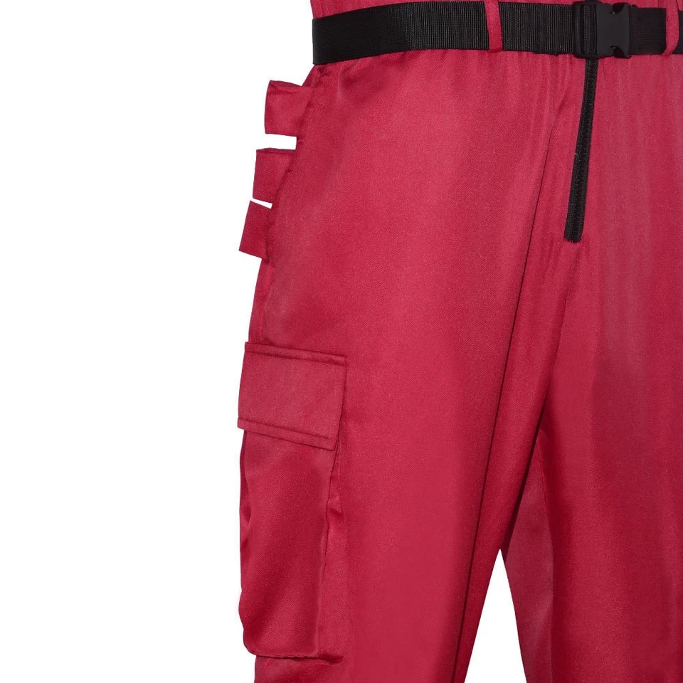 Red Guard Jumpsuit Costume TV Show Cosplay Fancy Dress Costume - Image 4 of 4