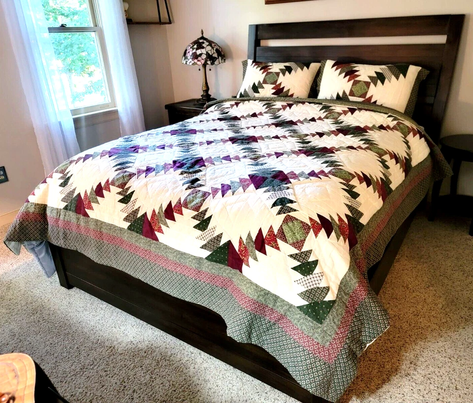 Juego de colcha edredón vintage de casa de campo 86x90 Queen  Foto 2 de 4