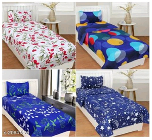 bed sheets with 4 pillow covers