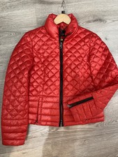 Madeleine Red Quilted Jacket Feather & Down Uk S Rrp £280
