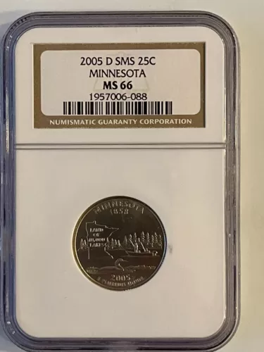 2005 D Minnesota QUARTER NGC MS66 SMS  25c