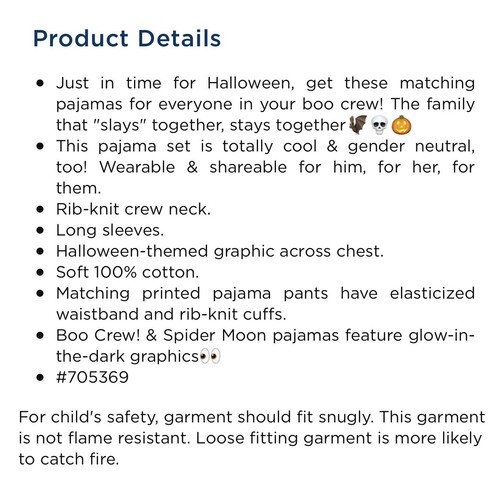 NWT Old Navy Kids L (10) Gender-Neutral Snug-Fit Halloween 2 PC Pajamas Bats Ora - Picture 2 of 3
