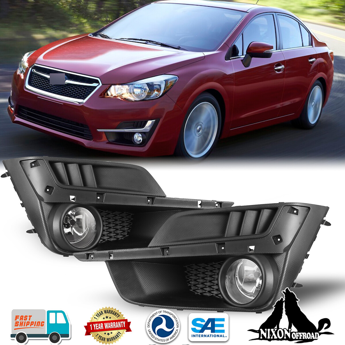 For 20152016 Subaru Impreza Fog Lights Driving Bumper Lamps w/Wiring