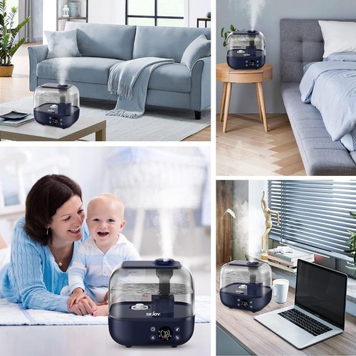 Umidificatore 5L Ambiente Casa A Caldo Ultrasuoni Vapore Caldo E Freddo - Foto 4 di 7