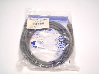 Mencom Corporation RJ45S-10 Panel/ Computer Patch Ethernet Cable 4 Pair 24 AWG