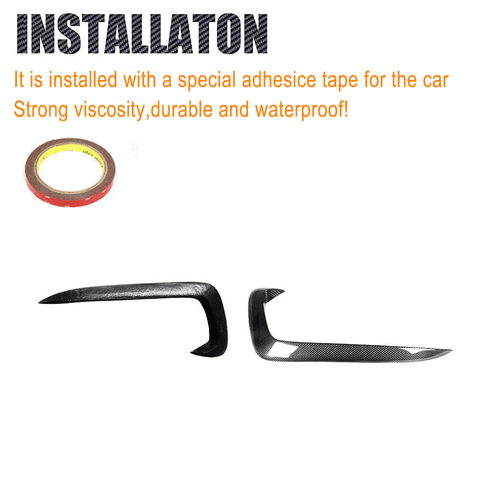 Aleta de carbono Flaps Canard faros antiniebla divisor para Audi A5 Sline S5 12-16 - Imagen 9 de 10