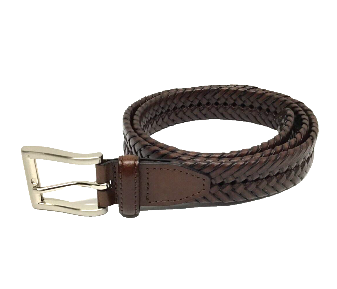 Bonded Leather Braided Mens 34 Brown Belt | eBay display picture 2