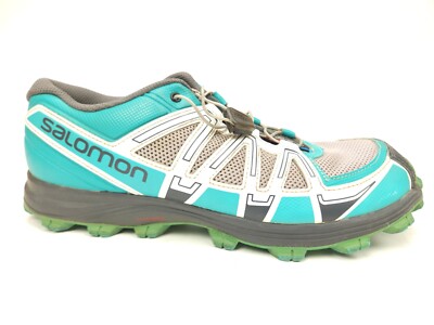 Salomon Women's Size 8.5 FELLRAISER Contragrip Hiking Shoes Teal Blue Sneakers 