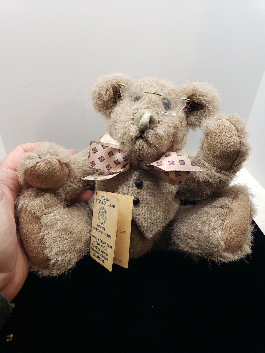 vintage 1989 American Teddy Bear Artists Guild Samuel Vicki