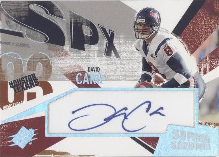 2003 SPx David Carr #SS-DC - 1 of 2