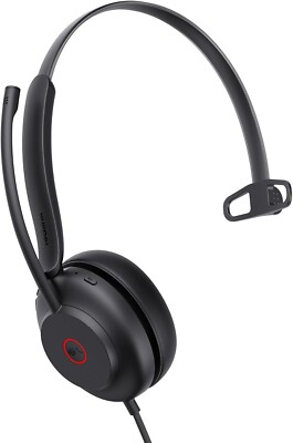 Yealink UH35 USB TEAMS Wired Headset,  Noise Cancelling Mic...