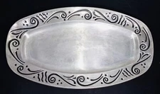 Lenox Spyro Holloware Metal Serving Tray 15.5” X 9”
