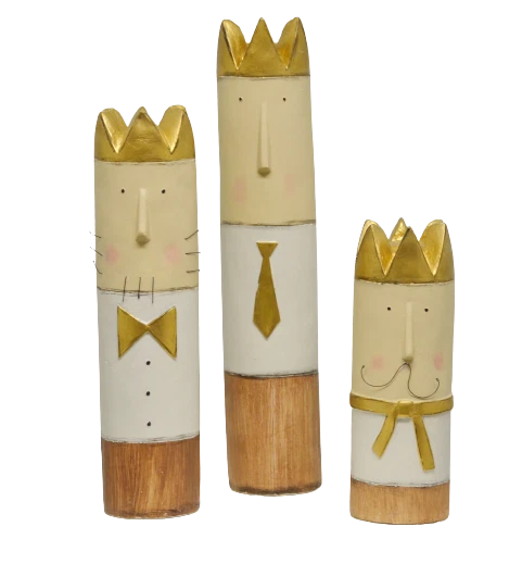 Set 3 Statue Sculture BADEN Tre Re Magi Natale Doni Nascita Gesù