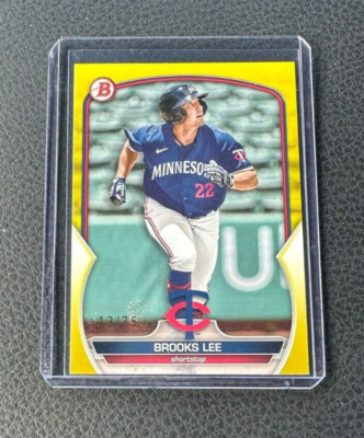 2023 Bowman Brooks Lee Yellow Parallel 13/75