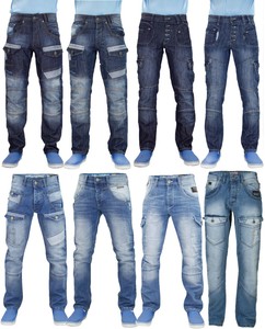 cargo straight leg jeans
