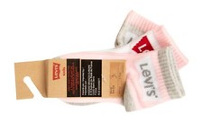 Baby girl sock LEVI'S 3 pairs socks ghost shoe pair girl boy with logo item XL00