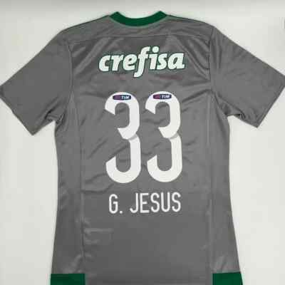 Gabriel Jesus #33 Palmeiras 2015/2016 Third ORIGINAL Adidas Soccer