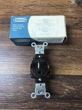 Vintage Leviton Brown Single Flush Receptacle/Outlet #5029, Made In The USA