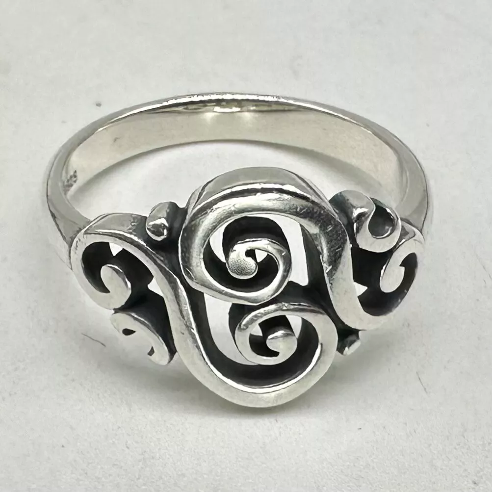 James Avery Sterling Silver Spanish Scroll Sz 5.5 Ring Open Work