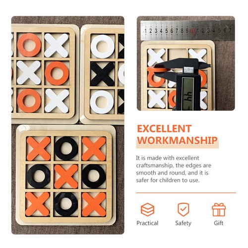 2 PCS Tic Toe Game Child Chess Board for Adults Family Room Decor - Picture 7 of 12