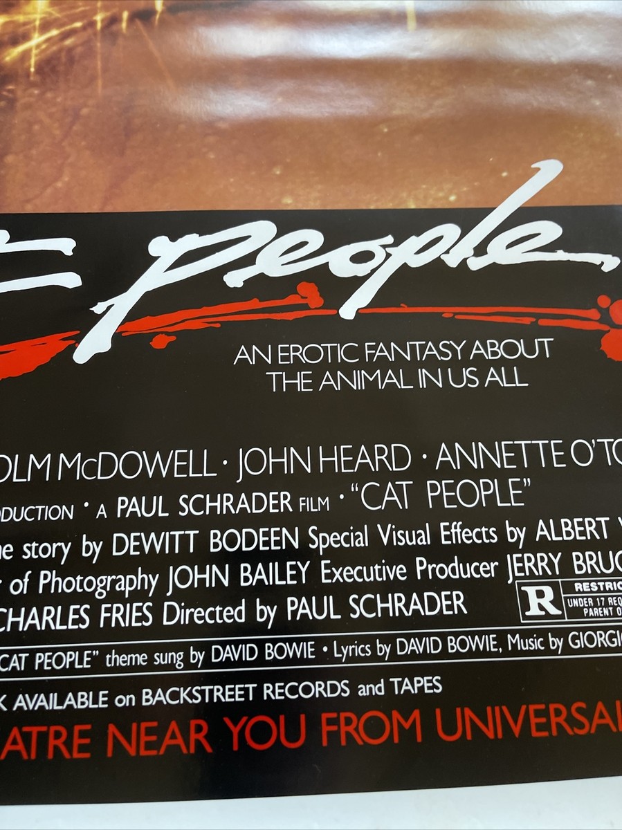 197 Cat People 1982 Poster Paul Schrader Nastassja Kinski Malcolm