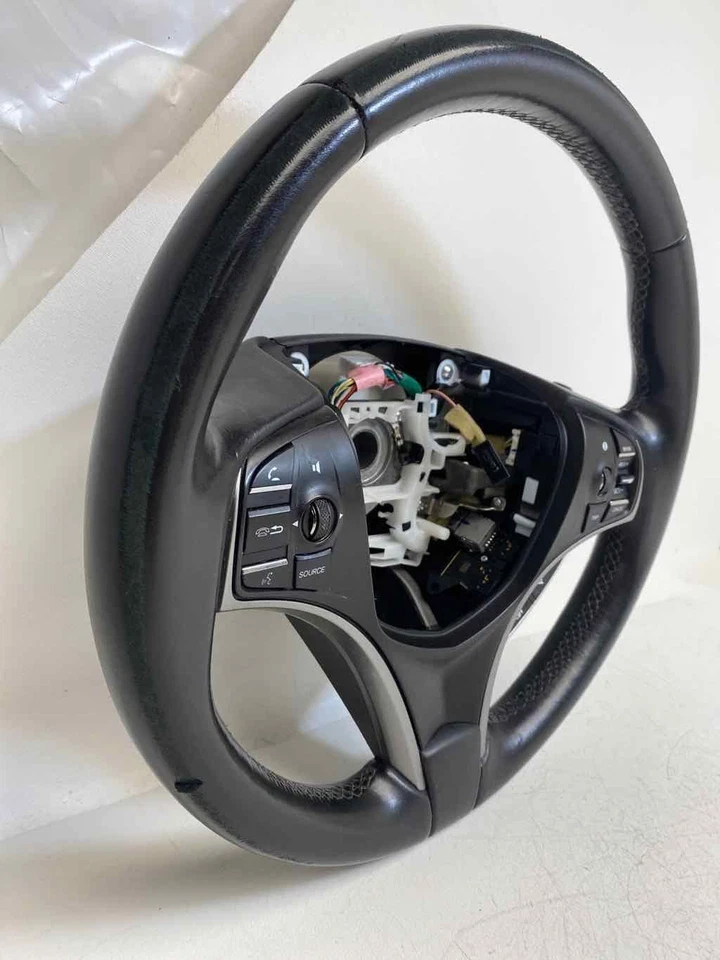 Volante con interruptor de control cuero negro para ACURA RLX 2015-2020 Foto 2 de 4