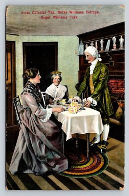 c1910's Colonial Tea Betsy Williams Cottage Rhode Island ANTIQUE Postcard 1690