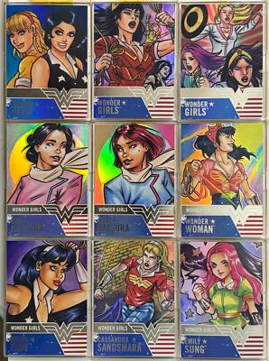 DC Comics Bombshells III Parallel Rainbow Foil Wonder Girls Card Set WG1-WG9