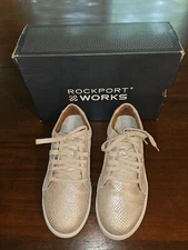 Rockport Works Parisa Oil & Slip Work WOMENS'S SZ 6.5W COMPOSITE TOE GOLD SHOE