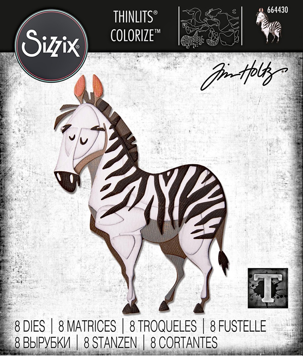 New, Retired Sizzix Thinlits Winifred Colorize 8pc #664430 Retail