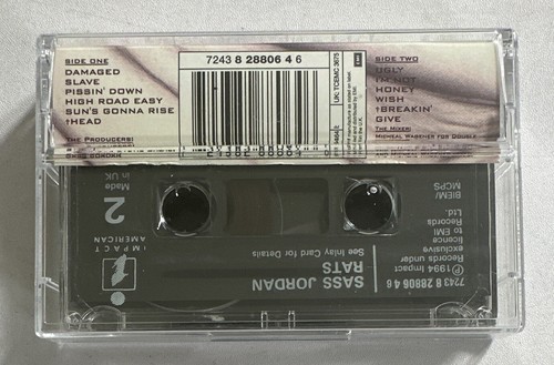 Sass Jordan – Rats Cassette 1994 Rock Blues Rock Ex / M Condition - Picture 3 of 7